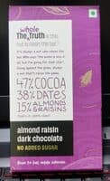 The Whole Truth Almond Raisin Dark Chocolate
